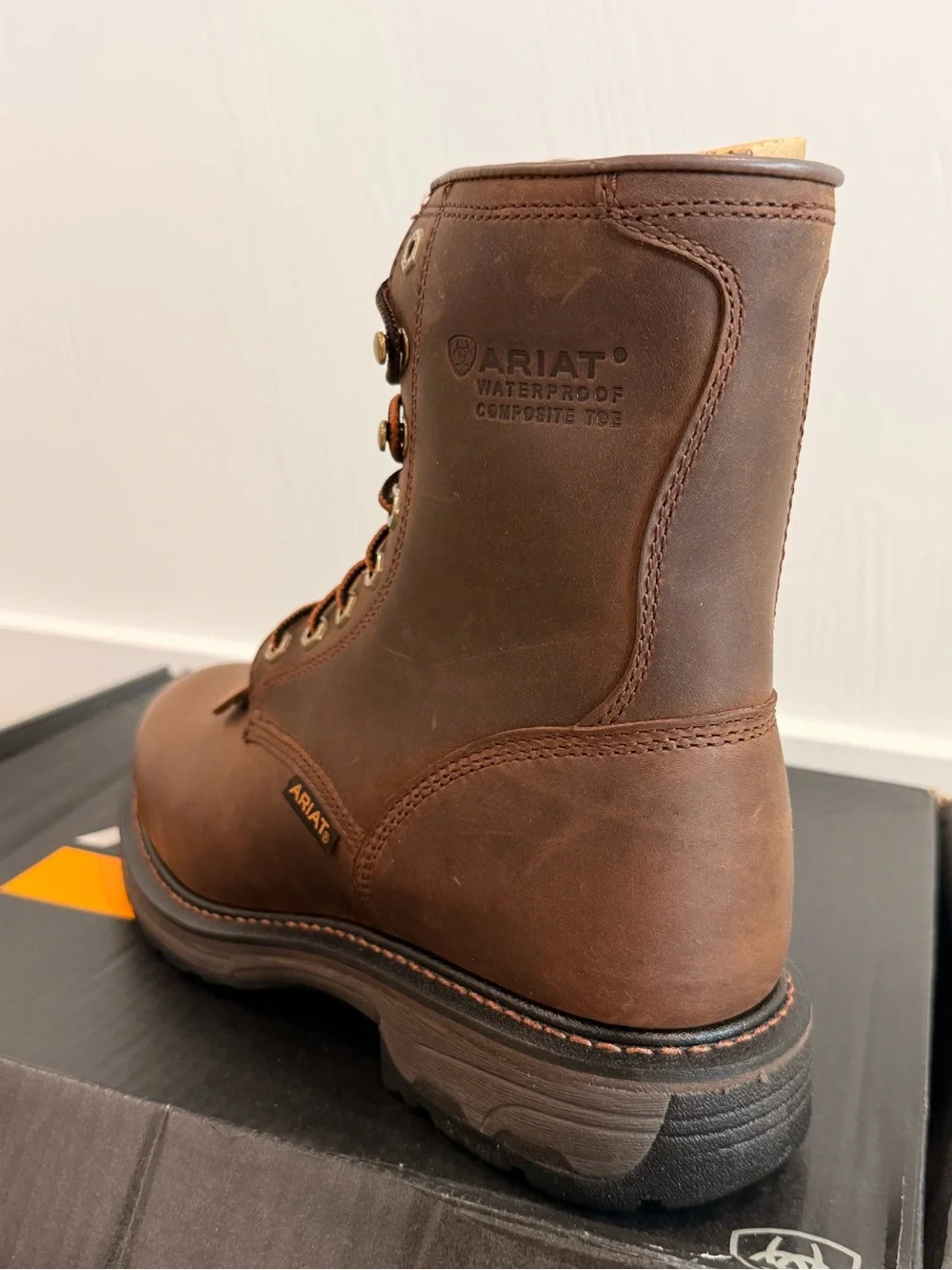 ARIAT WorkHog H2O Size 10.5 EE Brown Comp Toe 8